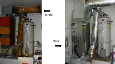 Before & After Furnace Replacement Photo