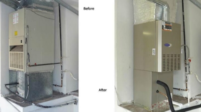 Before & After Heating Replacement Photo