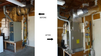 Before & After HVAC Replacement Photo